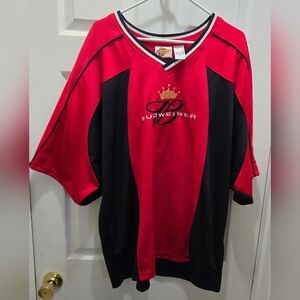 Budweiser DALE Jr Red and Black Men's Jersey 2xl